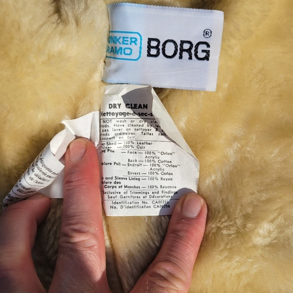 Vintage paulo Conti Shearling jacket men's large suede leather - Picture 7 of 12